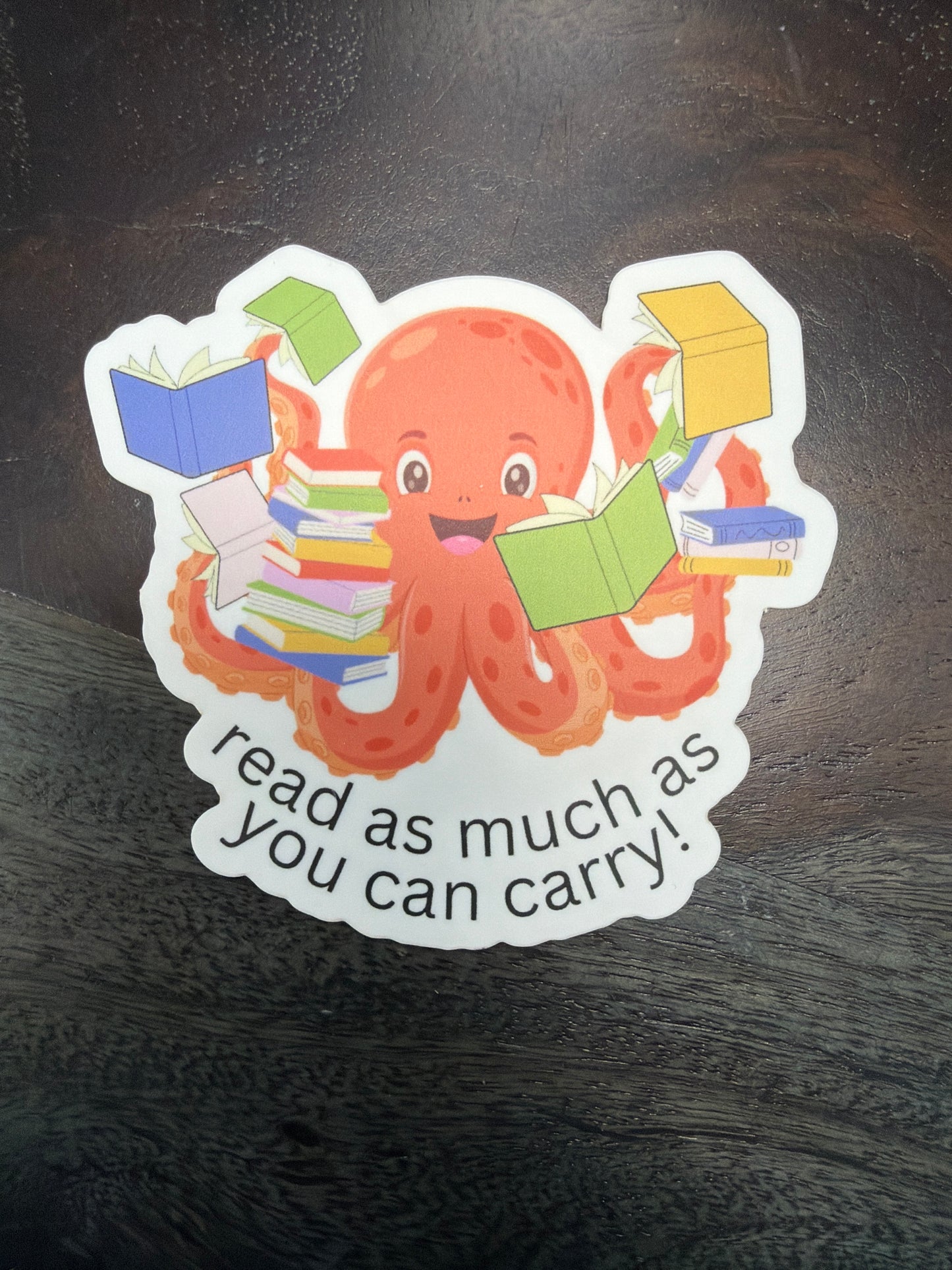 Sticker: Reading Octopus