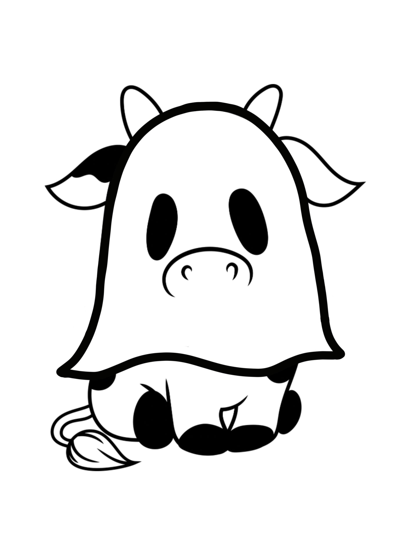 Spooky Cow Sticker