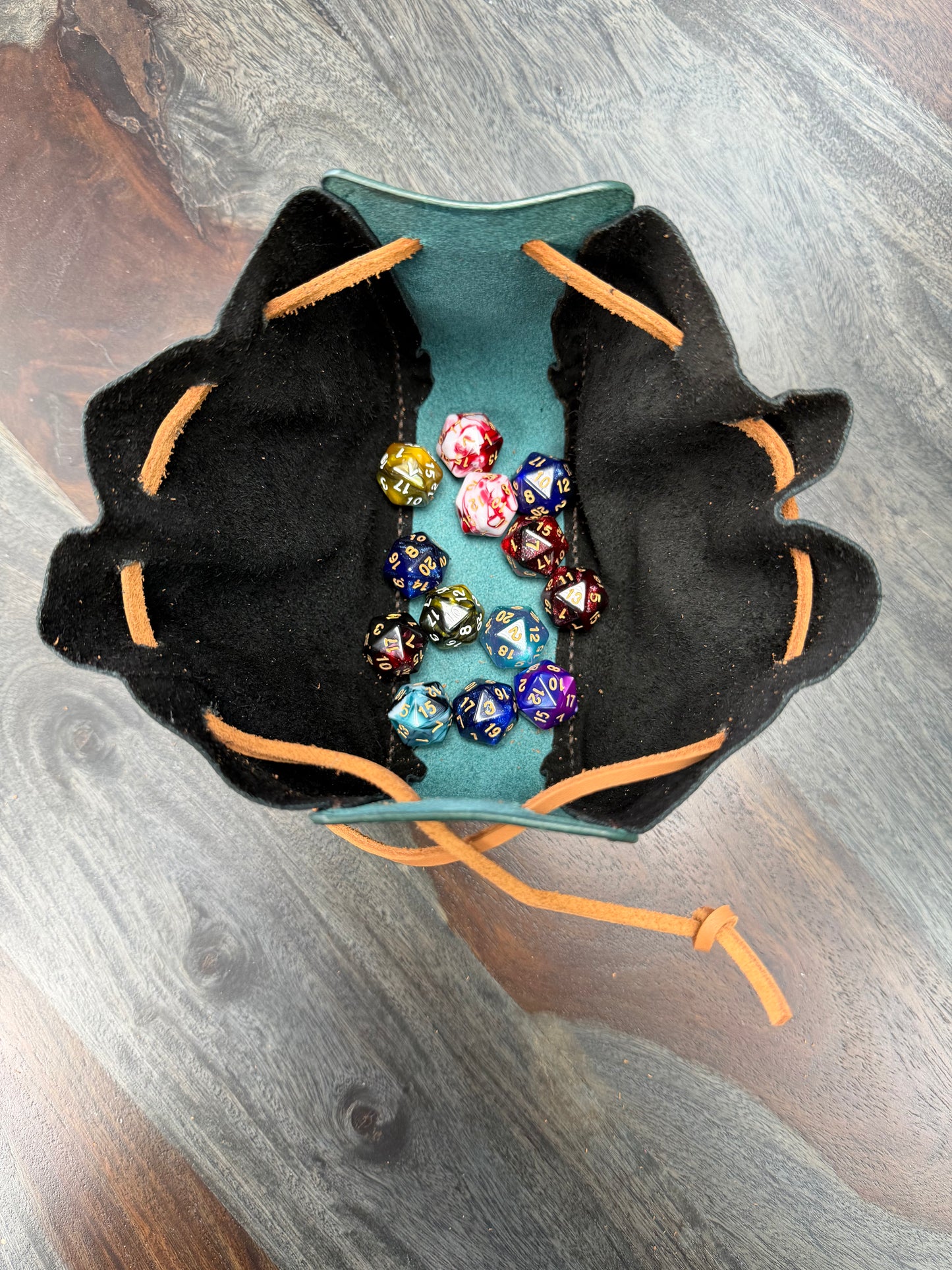 Leather Dice Bag - The Cutesy Druid