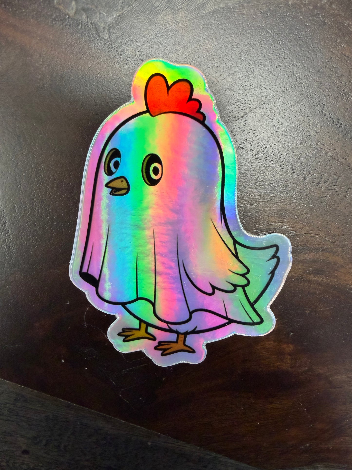 Sticker: Spooky Zoo Chicken Ghost