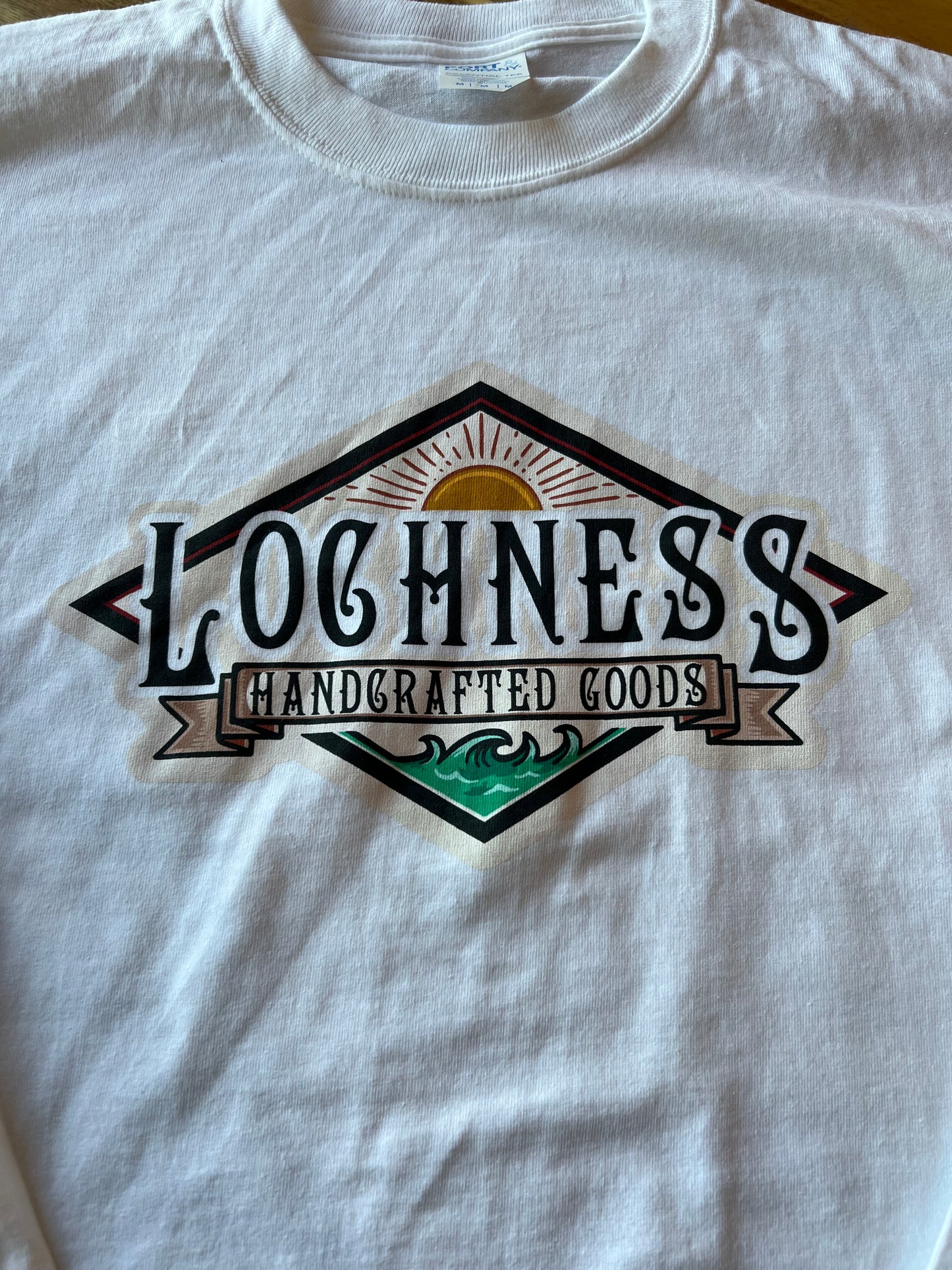 White Long-Sleeve TShirt with Diamond Logo