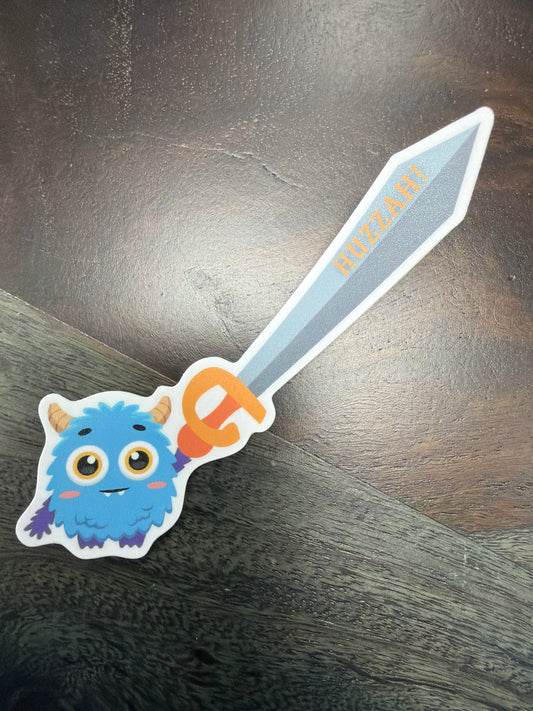Sticker: Huzzah Monster