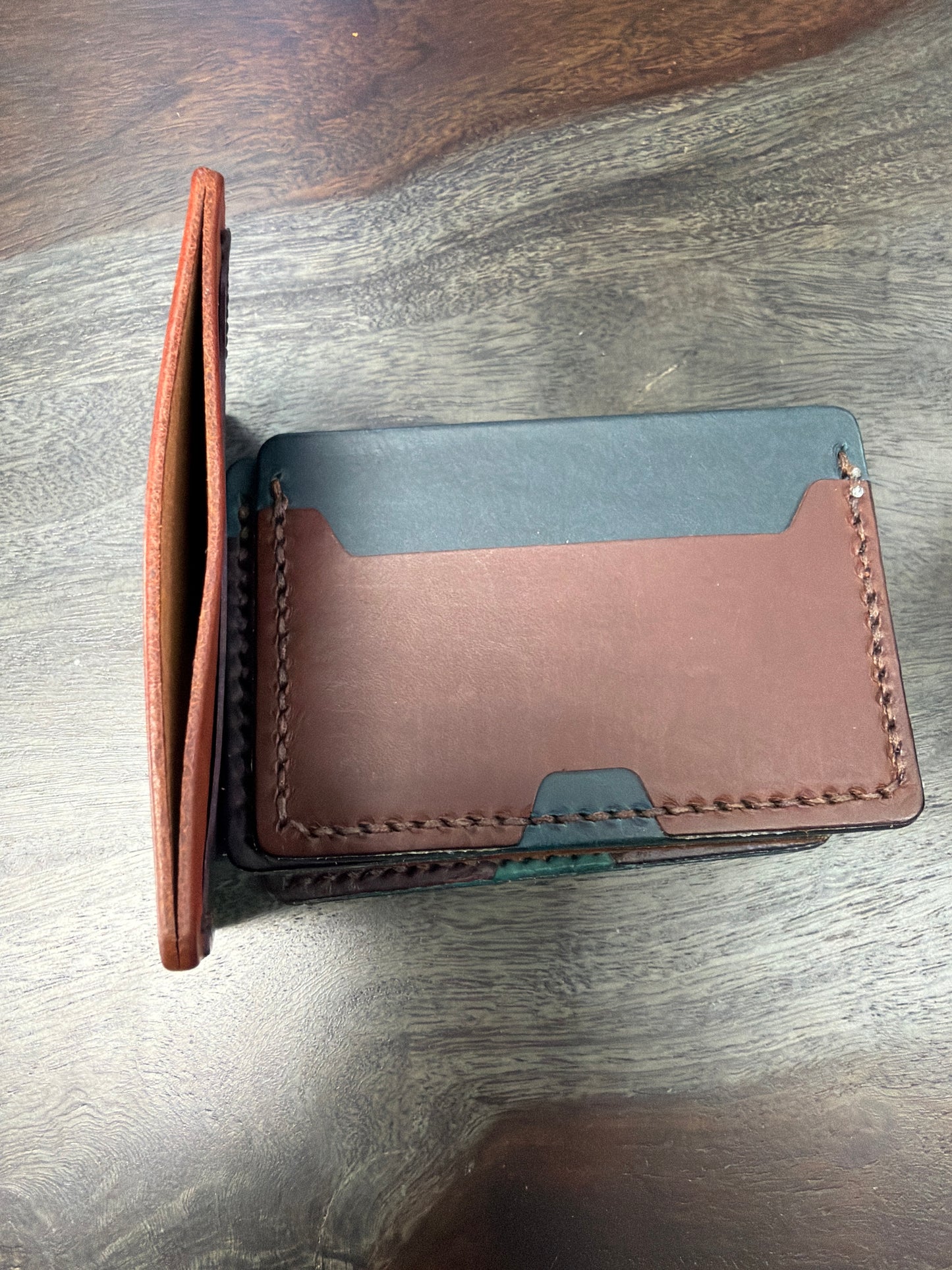 Leather Cardholder: 2-Sides w/ Cash Spot