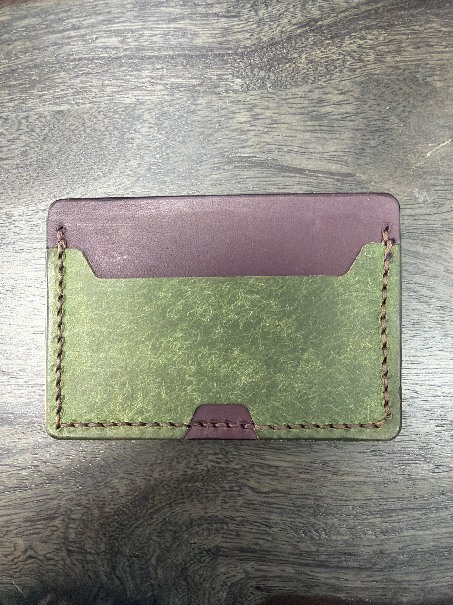 Leather Cardholder: 2-Sides w/ Cash Spot