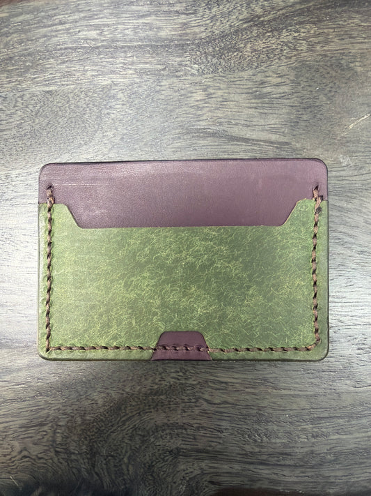Leather Cardholder: 2-Sides w/ Cash Spot