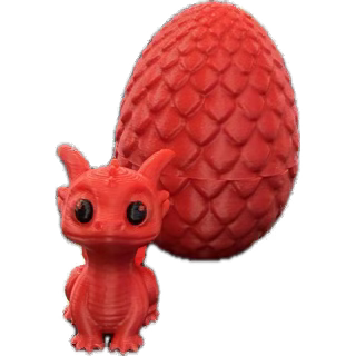3-D Printed Dragon Egg w/ Dragon