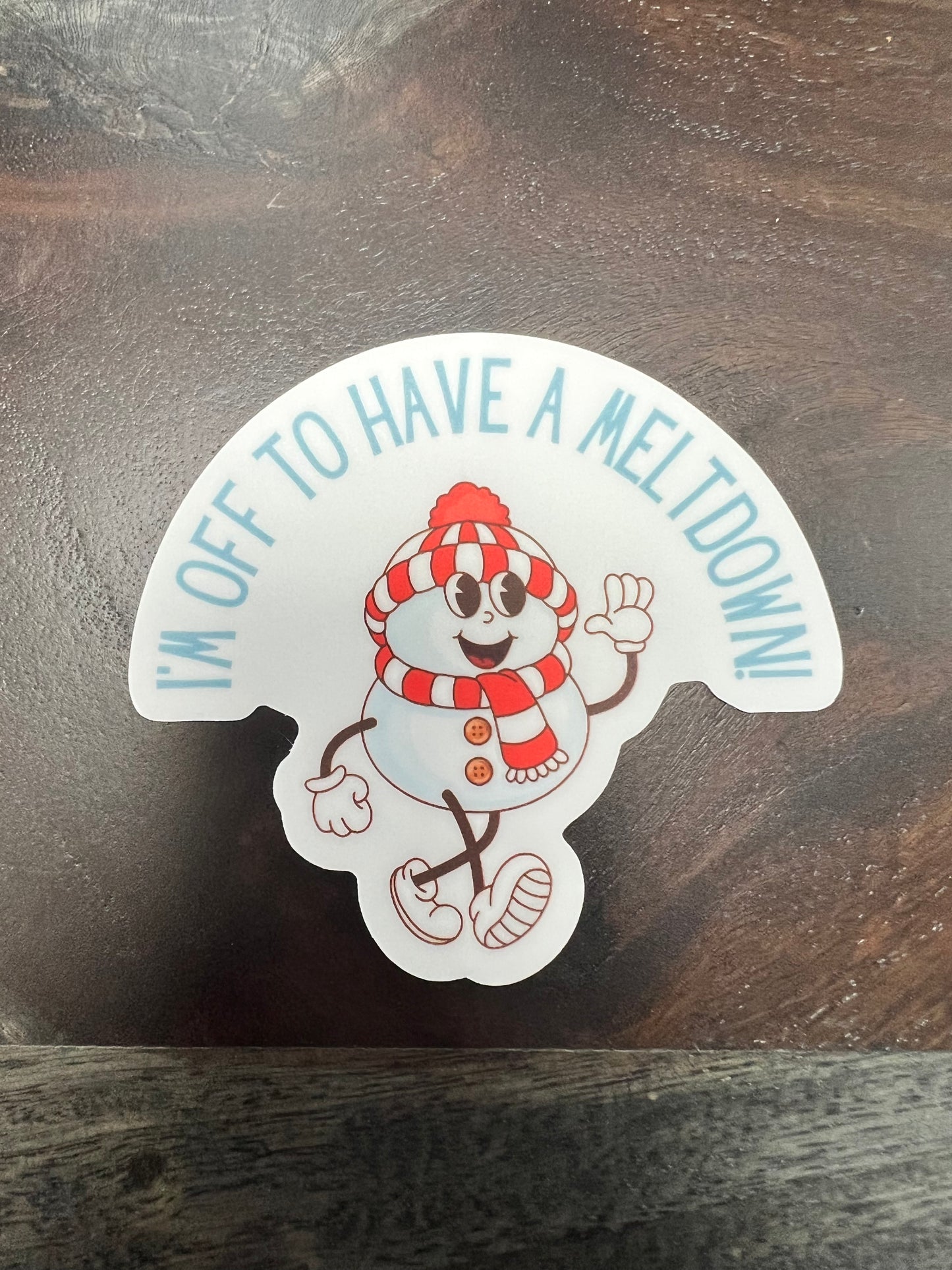 “Holi-Yay” Meltdown Snowman Sticker