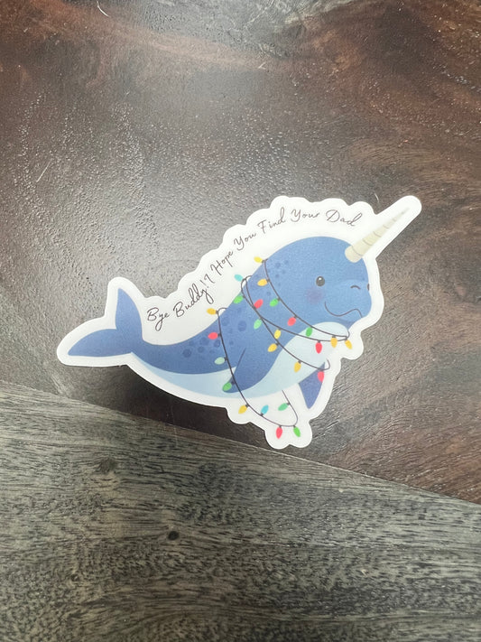 “Holi-Yay” Narwhal Buddy Sticker