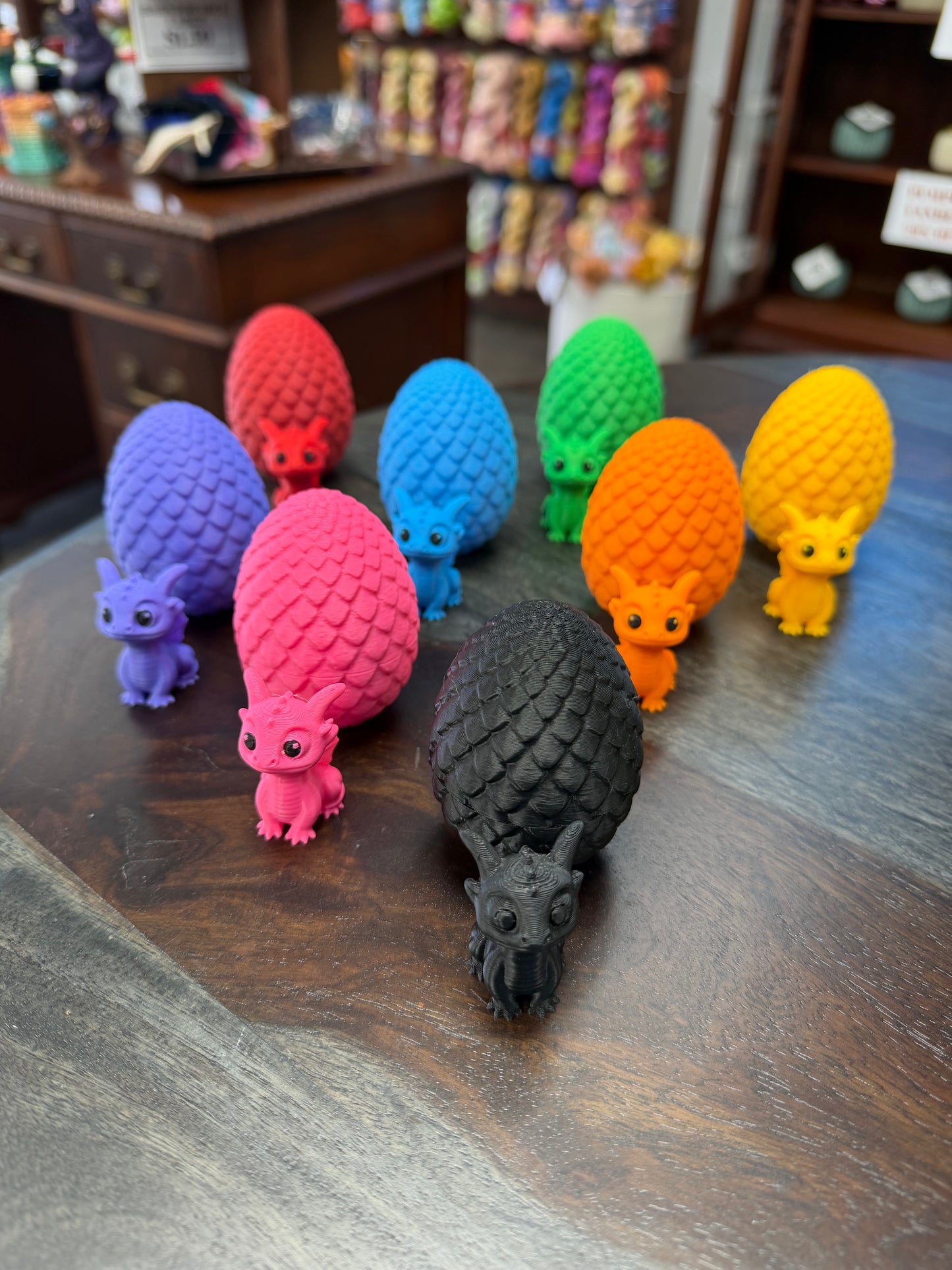 3-D Printed Dragon Egg w/ Dragon