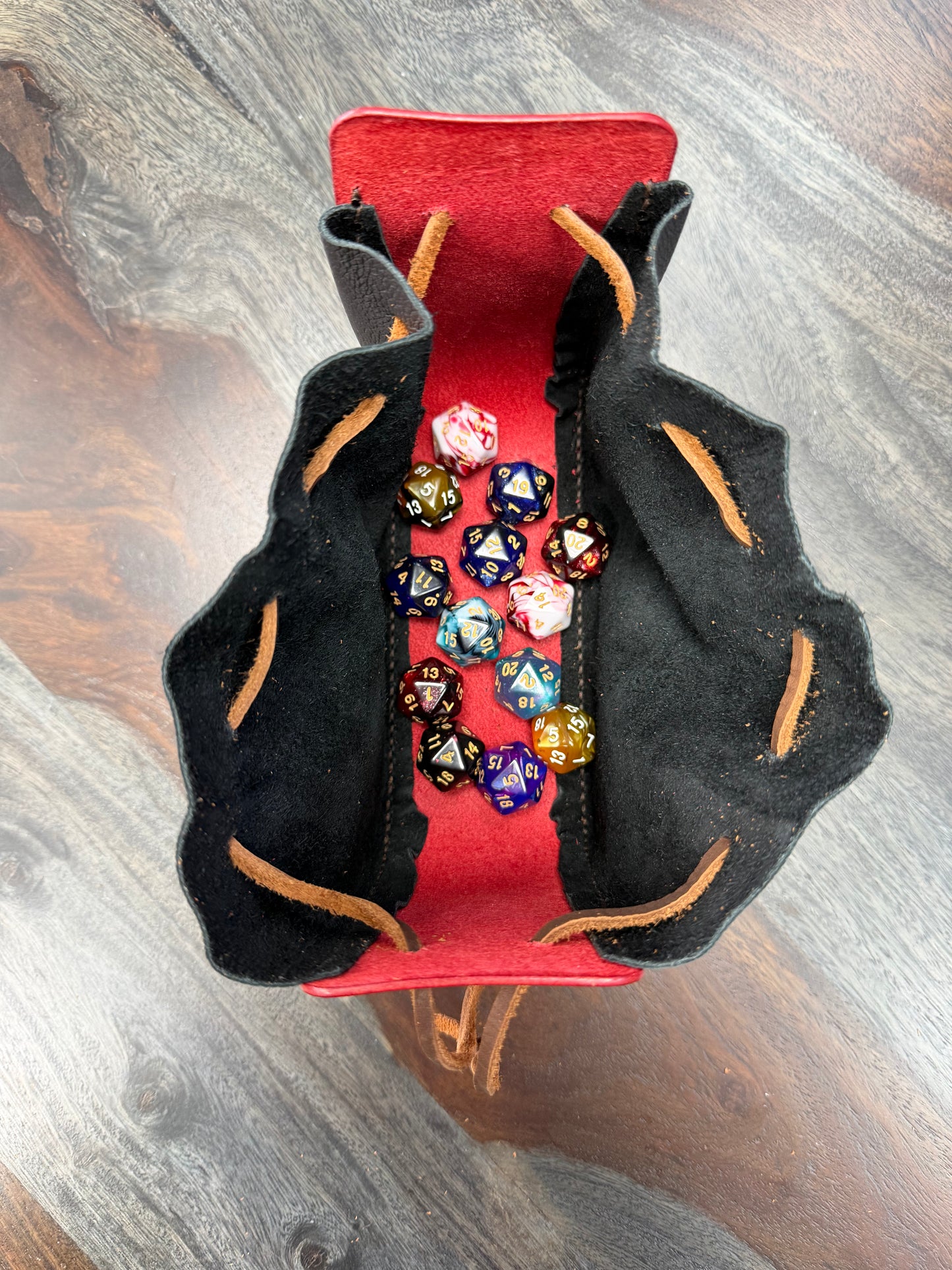 Leather Dice Bag - The Cutesy Druid
