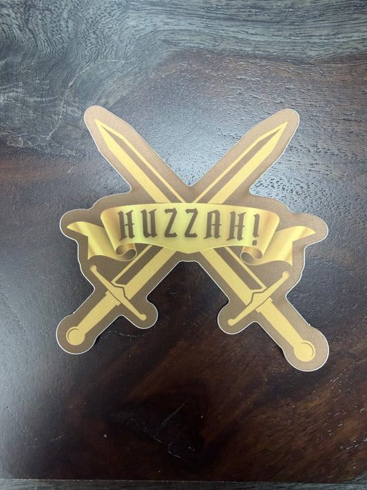 Sticker: Huzzah Crossed Blades