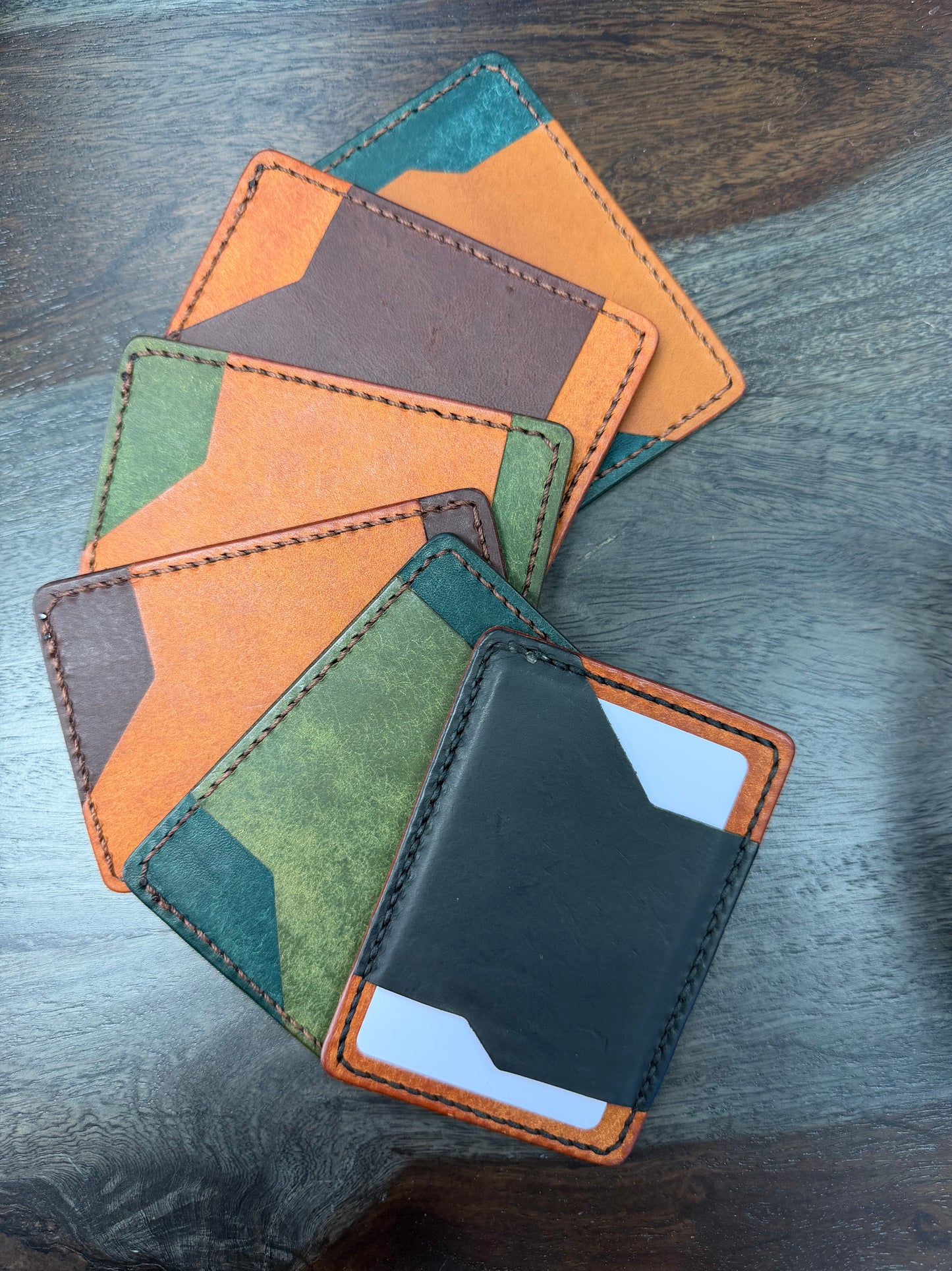 Leather Cardholder: 2-Sides Style