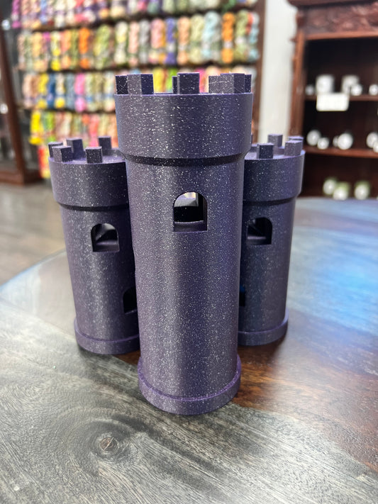 Dice Tower: Purple Sparkle 3-Tower Castle