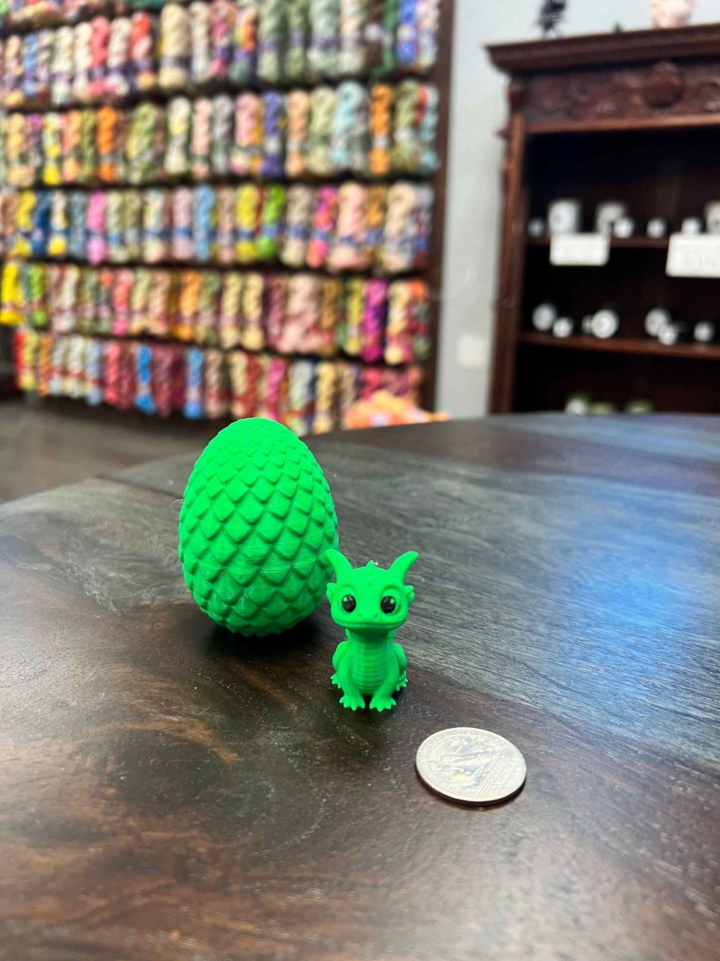 3-D Printed Dragon Hatchling with Dragon Egg