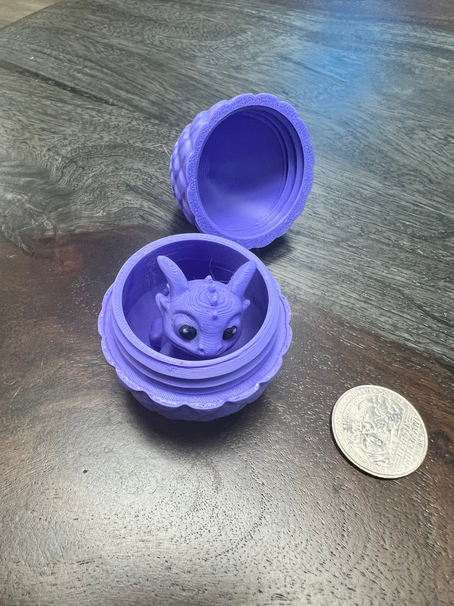 3-D Printed Dragon Hatchling with Dragon Egg
