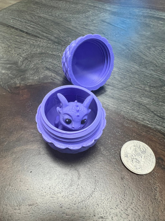 3-D Printed Dragon Hatchling with Dragon Egg