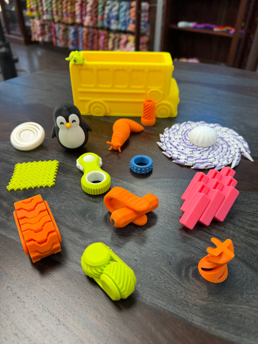 3-D Fidget School Bus